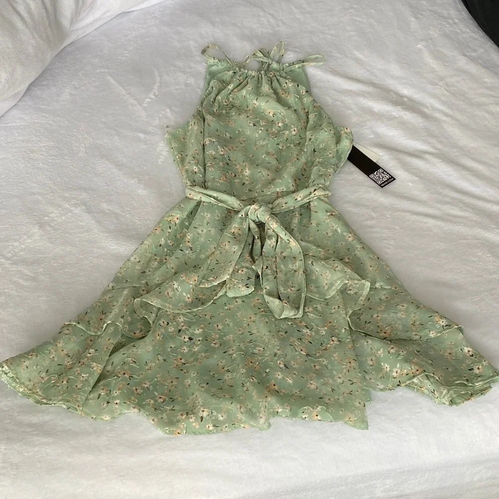 Trixxi sage green floral dress - Picture 1 of 6